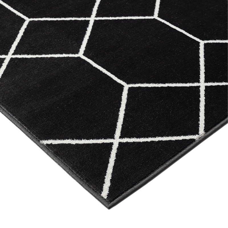 Tapis tissé à motif géométrique Trellis