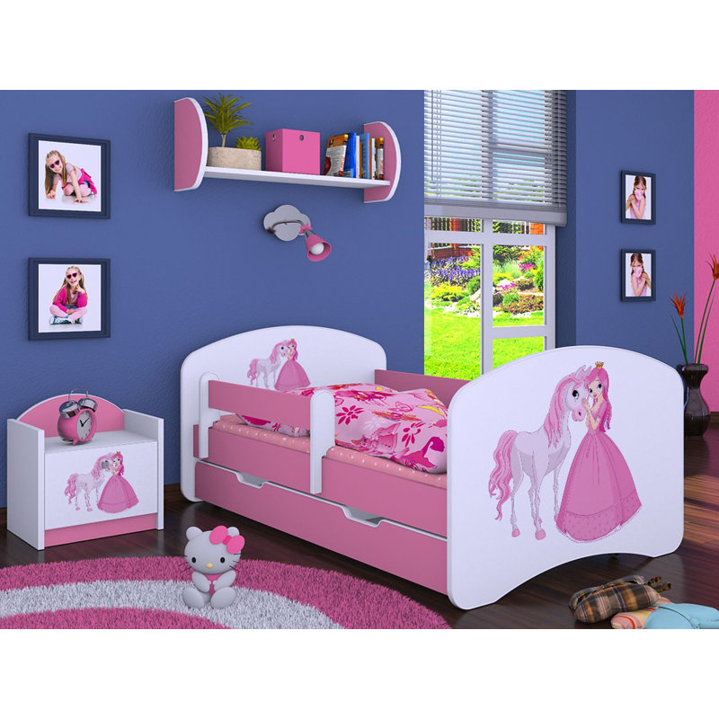 Nordham Storage Kids Bed, Pink