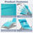 Set of 2 Outdoor Chaise Lounges, Adjustable Aluminum Pool Chairs with PVC-coated polyester Fabric-1400314978