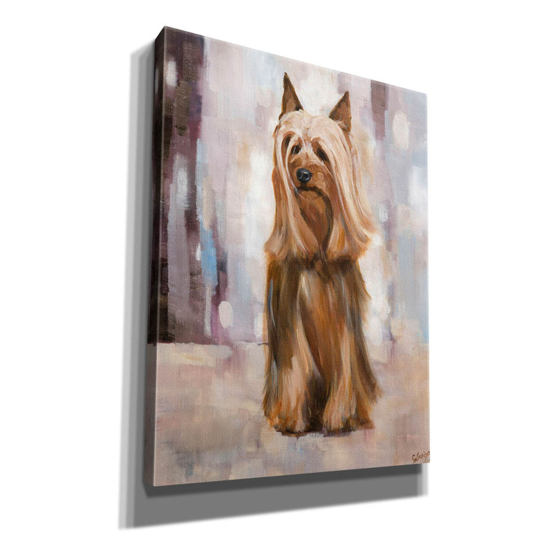 «Bakyt Silky Terrier L» sur toile par Solveiga, H 16 po x l 12 po x P 0,75 po