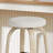 Swivel Upholstered Seat Solid Wood Counter Stool With Metal Footrest,Backless Counter Height Bar Stool (Set Of 2)-55361812