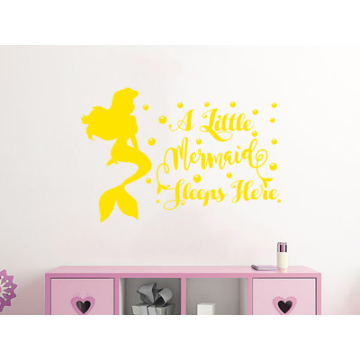 Adhésif décoratif «A Little Mermaid Sleep Here»