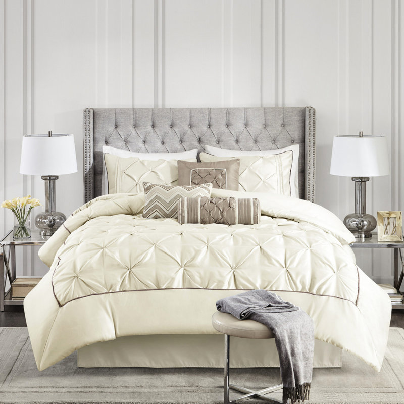 Édredon très grand - 7 pièces avec et décorations décoratives pour chambre à coucher