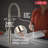 Renaldi Pro Style Commercial Kitchen Faucet, Pull Down Sprayer Kitchen Sink Faucet Polished Nickel-118828330