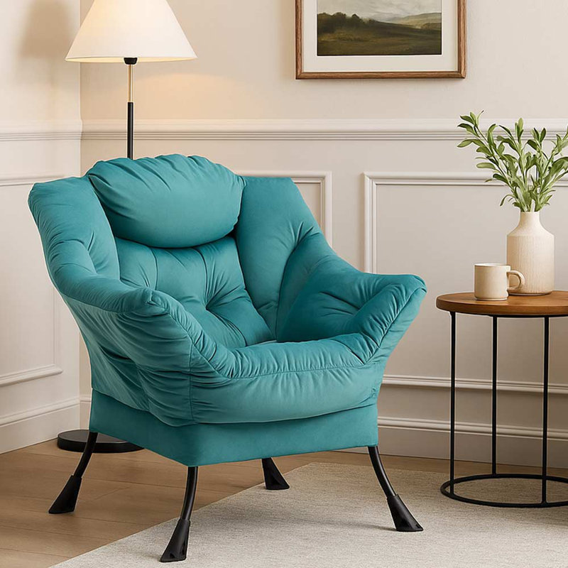 Armchair Accent Chair Lazy Chair, Blue