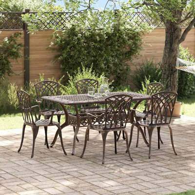 6 - Person Patio Dining Set Rectangular Table