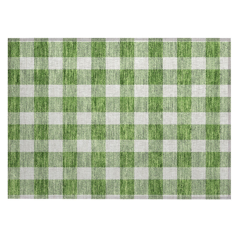 Colzie Gingham Indoor / Outdoor Rug, Rectangle 1'8" x 2'6"