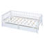 Lit de jour simple en bois avec rangement - blanc et tiroirs blancs multifonctionnels-499578725-499578722