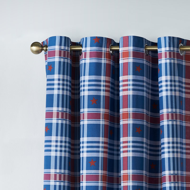 Cotton Blend Semi Sheer Curtain Panel Pair