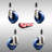 316SS Solid Poly Swivel Expanding Stem Caster Set 2 Brake SCC