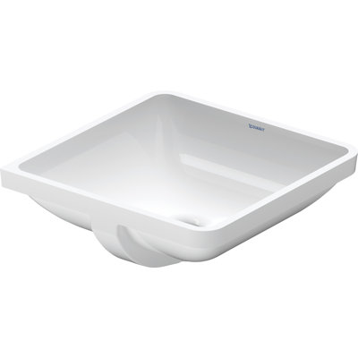 Lavabo de salle de bain carré en céramique avec trop-plein Duravit Starck 3