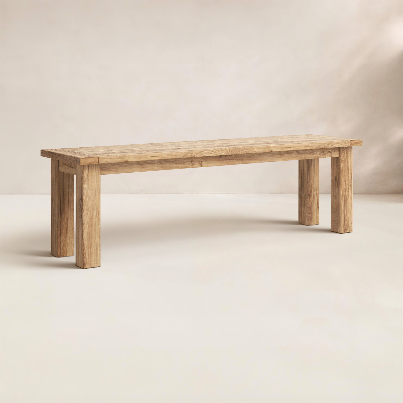 Bedwell Teak Picnic Bench, 17.7" H x 59.1" W x 15.7" D