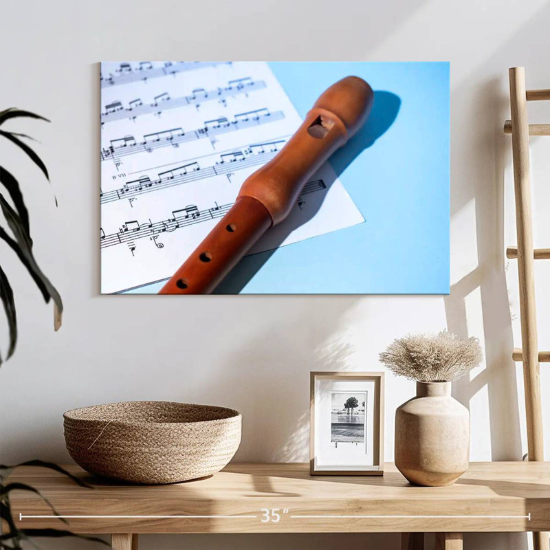 Wooden Recorder, 16" H x 24" W