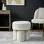 Chenille Round Dressing Table Stool for Bedroom Furniture, Living Room Accent Stool, Foot Stool-1680604786