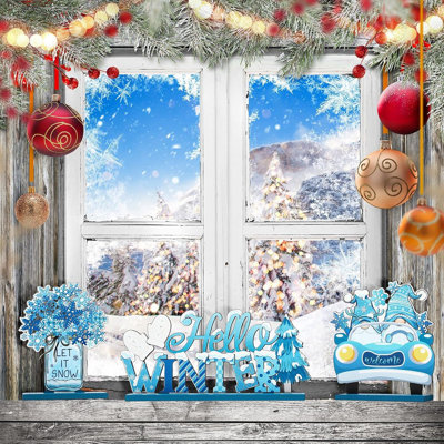 Centres de table en bois Hello Winter