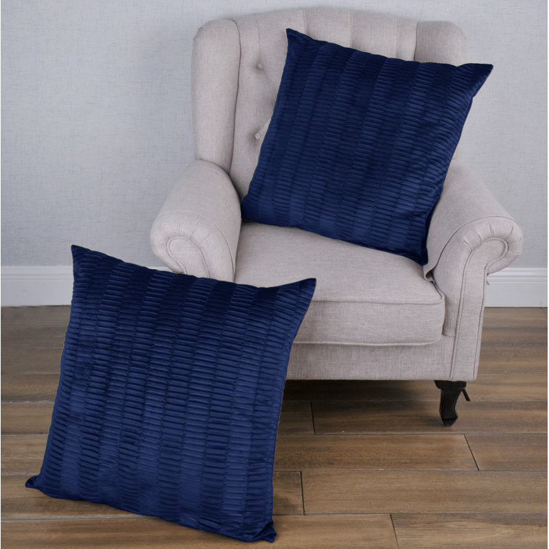 Square Euro Cushion Cover, Blue