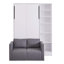 Lit escamotable simple polyvalent avec tablettes et canapé convertible pour optimiser l'espace-118041687