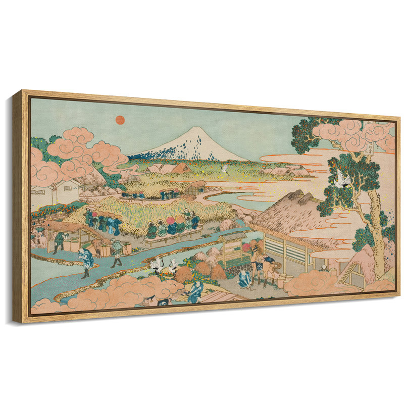 Art japonais de campagne de style japonais, images murales de récolte rustique, impression numérique sur toile, art numérique