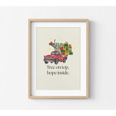 Impression de livraison des Fêtes: scène de voiture de Noël confortable