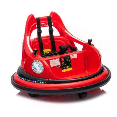 12V ride on bumper car for ,electric car for ,1.5-5 Years Old,W/Remote Control, LED Lights, Bluetooth & 360 Degree Spin, Vehicle body with anti-collision padding
Five-point Safety Belt,2wd