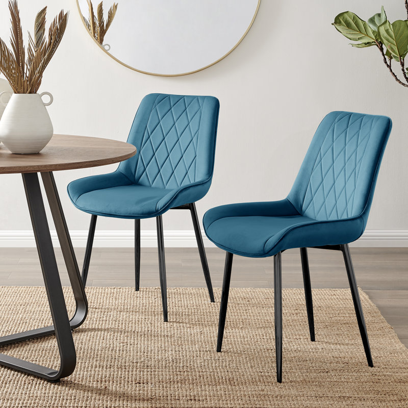 Tierra 4 - Person Dining Set, Blue/Black
