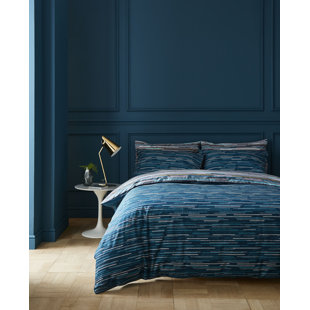 Motion Blue 200 TC Duvet Cover Set