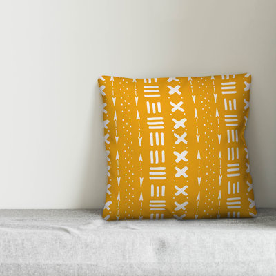  Tribal Mudcloth Pattern Throw Pillow