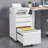 14.57" x 17.32" x 23.62" 3-Drawer Mobile File Cabinet with Lock, 5 Wheels, Metal Filing Cabinet for Letter/Legal/A4 Files