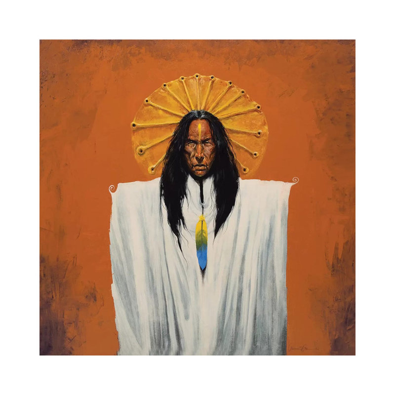 Sun Spirit Shaman by Lawrence Lee - Wrapped Canvas Print, 93.98 cm H x 93.98 cm W x 3.175 cm D