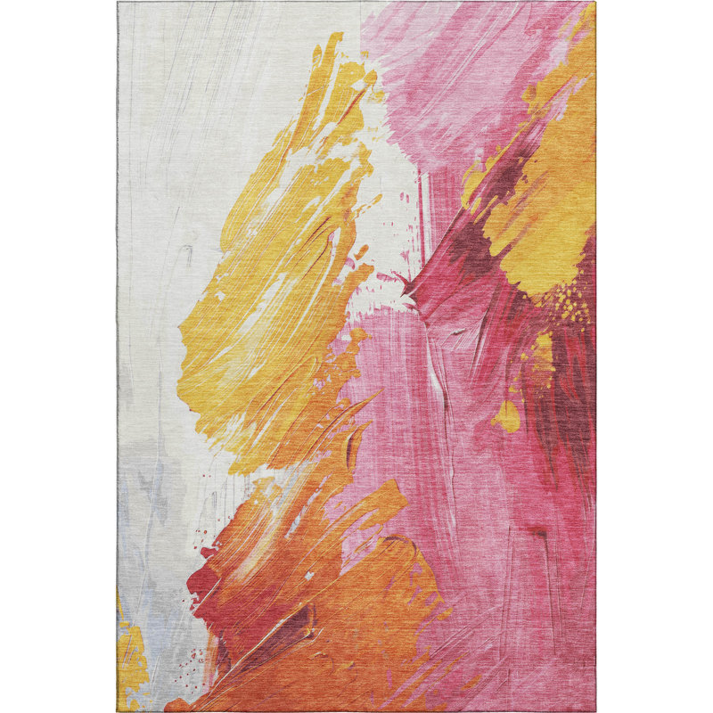 Premium Machine Washable Mayfield AMF1843 Abstract Rug, Rectangle 9' x 12'