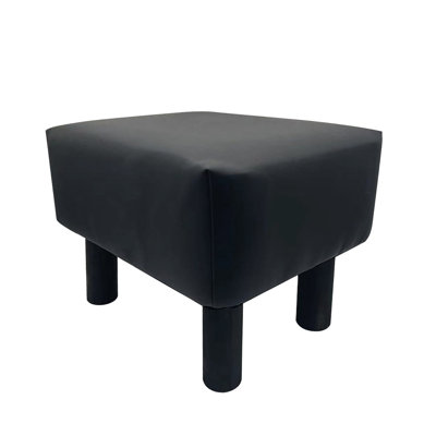 Ensemble de 2 pièces contemporaines noires, cadre en bois massif et pieds en bois, largeur de 9 pouces pour un tabouret utilitaire de 12 po de hauteur