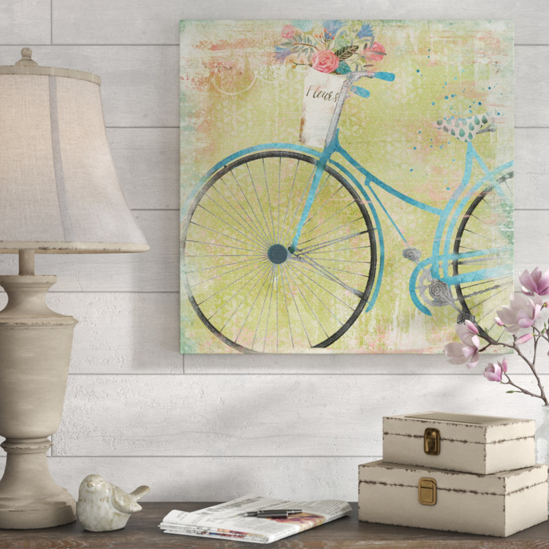 « bicycle blue », reproduction sur toile tendue, H 24 po x l 24 po x P 1,5 po