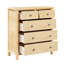Meuble de rangement 5 tiroirs 5 tiroirs en bois naturel avec finition pin naturel