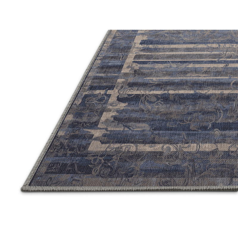 Tapis gris lavable à la machine, Rectangle 4 pi x 6 pi