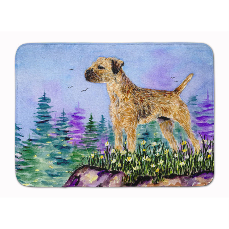 Tapis pour salle de bain en mousse à mémoire de forme terrier border