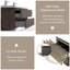 Meuble-lavabo mural 72 po avec 2 lavabos intégrés en résine et 4 tiroirs à fermeture en douceur, assemblage complet-88594135