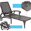Chaise longue en aluminium coulé brun