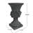 Magnesium Oxide Garden Urn Planter - Antique Gray, 11.86"X11.86"X19.77", For All Weather Conditions, Indoor & Outdoor, Suits Different Plant Types Flowers, Herbs, Succulents, Veggies Gray 11.86 In. X