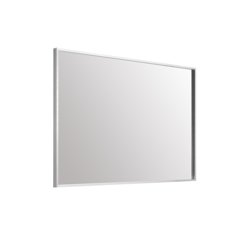 Yoselyne Aluminium Square Wall Mirror, Silver