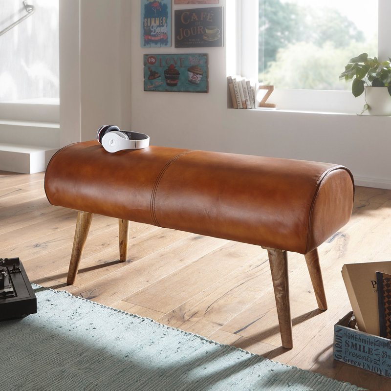 Bronte 100% Leather Upholstered Bench