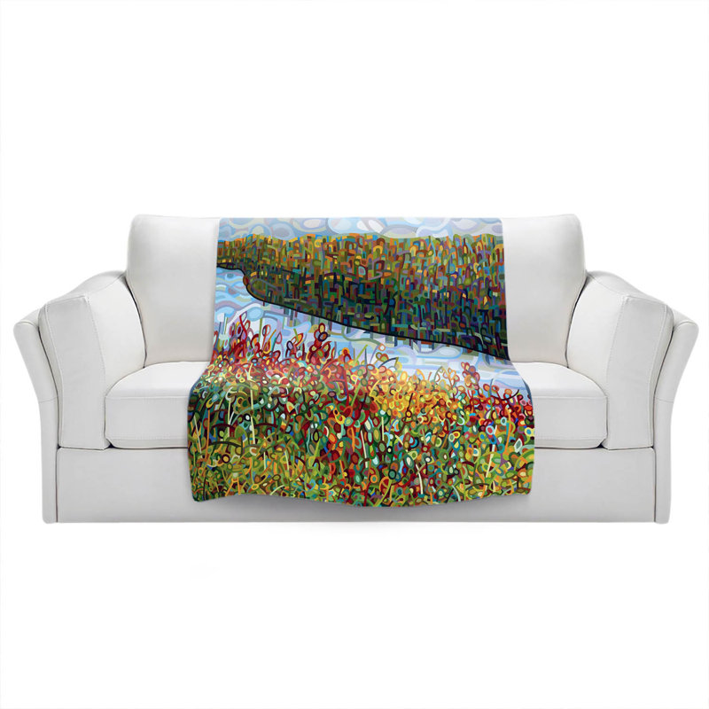 Hand Woven Throw Blanket, 51" x 60"