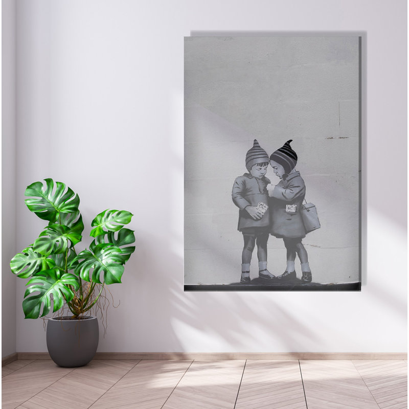 Stunning Decorative Tempered Glass Painting by Banksy, 19.7 x 27.6 inches | 100% Tempered Glass, Thickness: 0.16 inches | Unique Wall Art for Home or Office Decor, Durable & Stylish Design