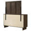 Commode 6 tiroirs et miroir brun chaud
