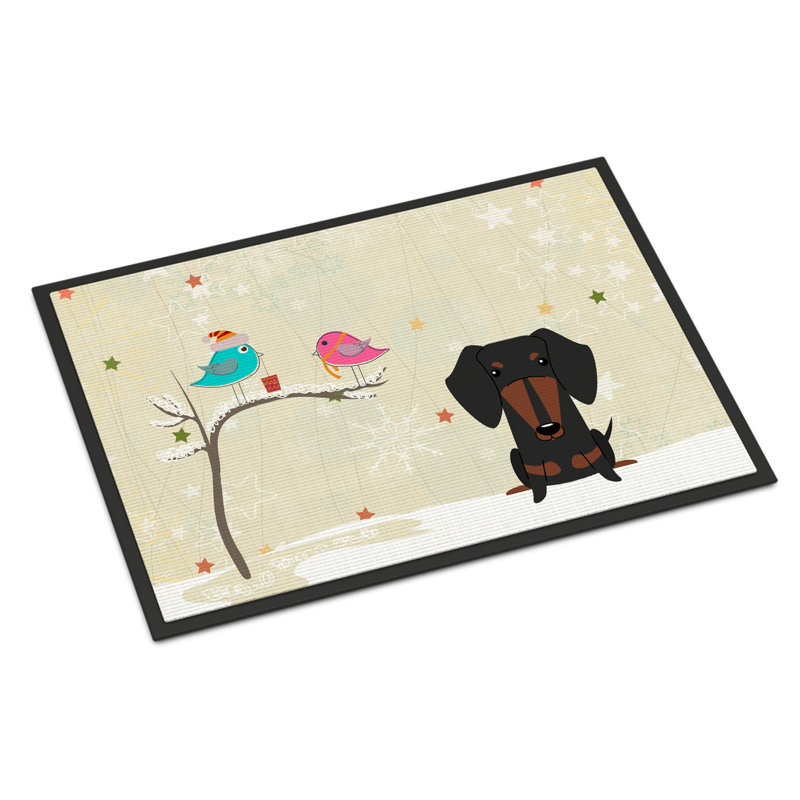 Paillasson Shodra, Noir et brun clair, Rectangle 1 pi 6 po x 2 pi 3 po