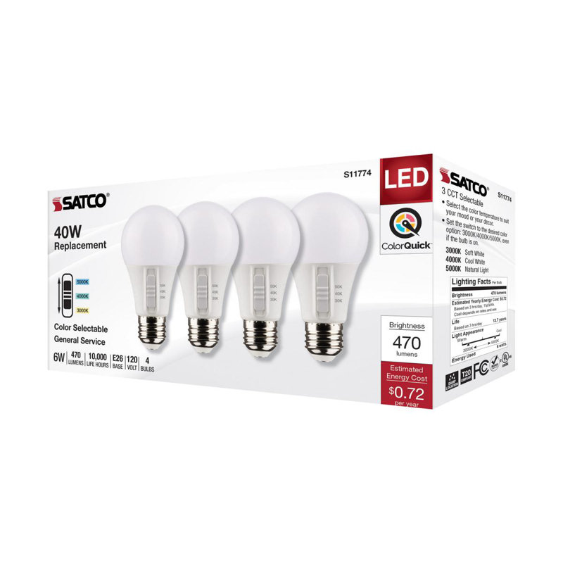 6 Watt White LED Bulb