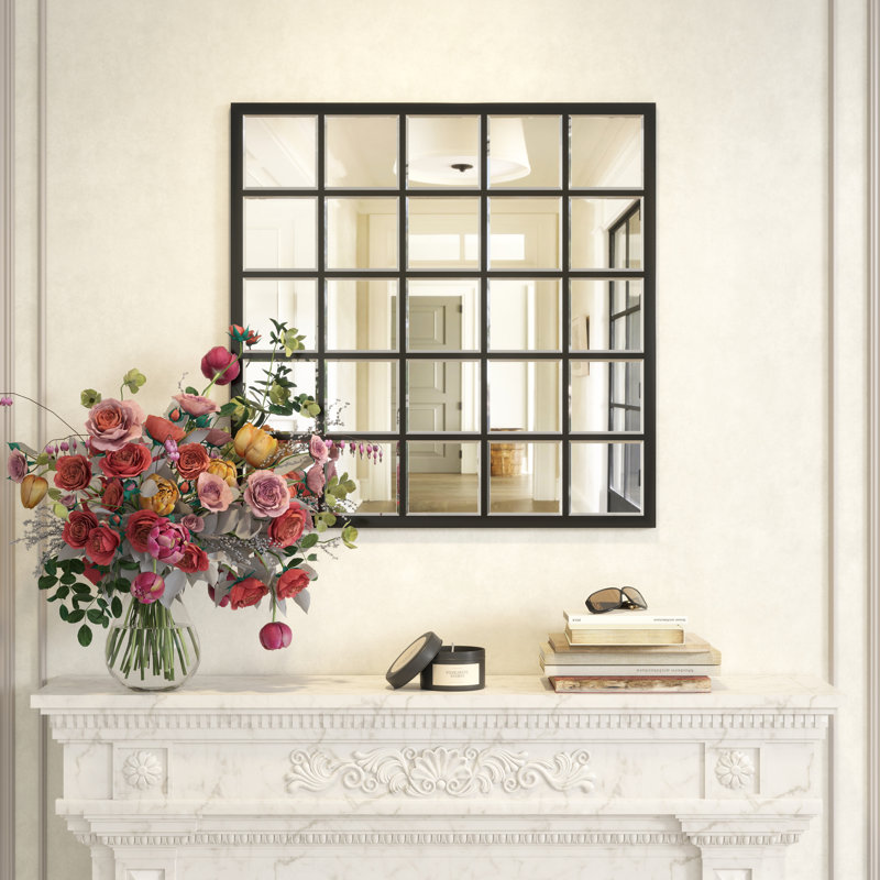 Ensemble de 4 miroirs muraux décoratifs en bois Athreya
