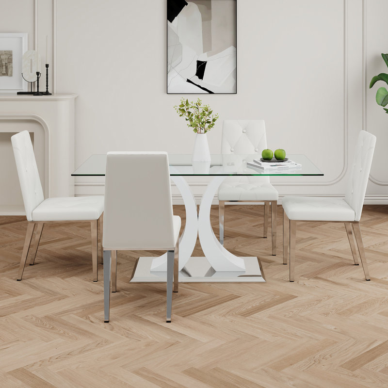 Table en verre de style moderne