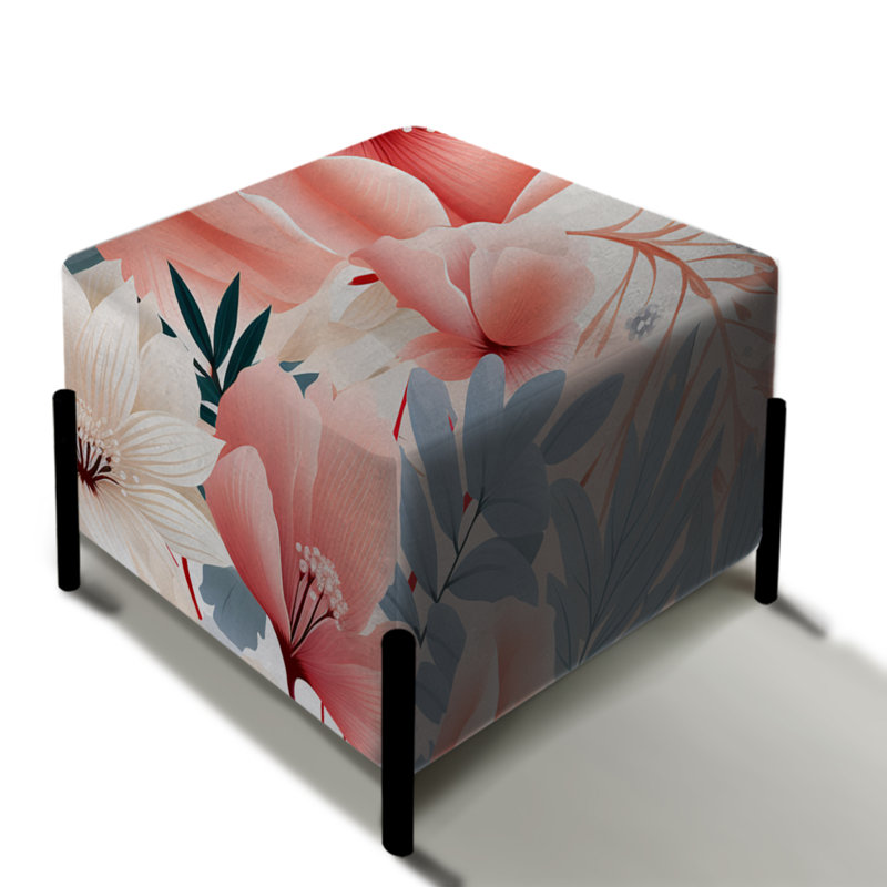 Motif tropical Seaside Elegance - repose-pieds carré tropical