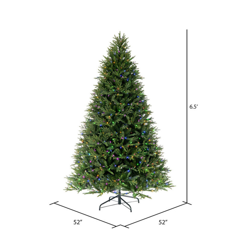 6.5' H Lighted Artificial Fir Christmas Tree