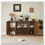 Buffet Wavy Curve - Armoire de rangement multifonctionnelle avec porte-bouteilles et porte-verres, tablettes réglables pour le rangement du vin et bar à café-2054129388